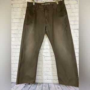 Dockers Light Brown Straight Fit D2 Casual Preppy Comfy Minimalist Jeans 36 x 29